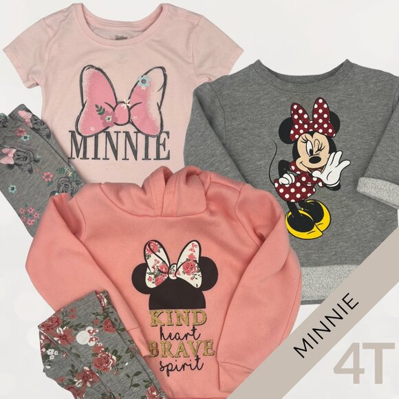 Minnie Mouse Other - Minnie Mouse Girls 5-Piece Clothing Bundle Size 4T | Tops & Leggings